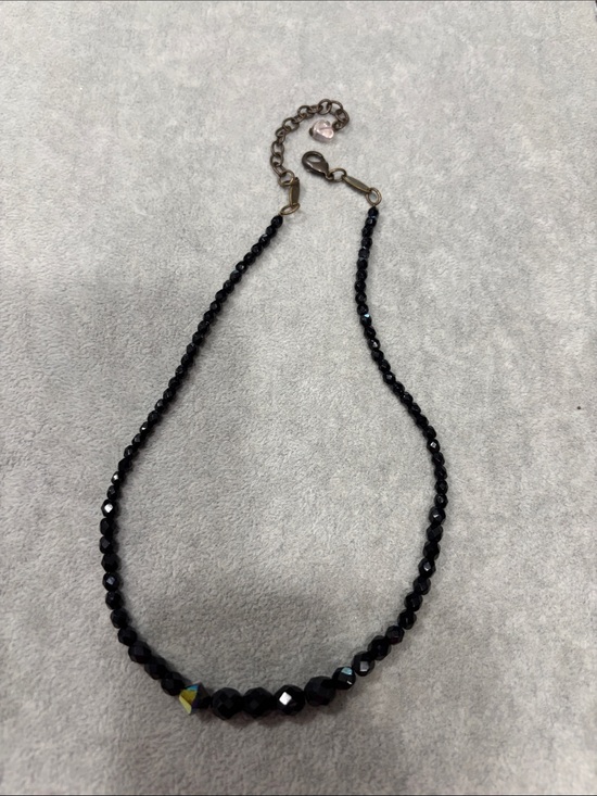Sabika Jewelry - Sabika Black Faceted Bead Short Necklace